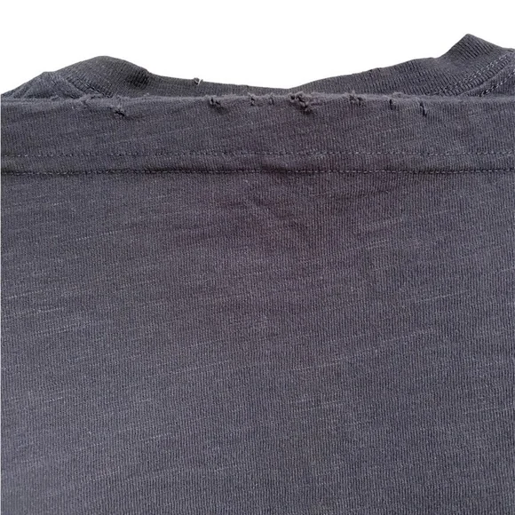 Kith Distressed Heavy Weight Black Cotton Short Sleeve T-Shirt Small Unisex